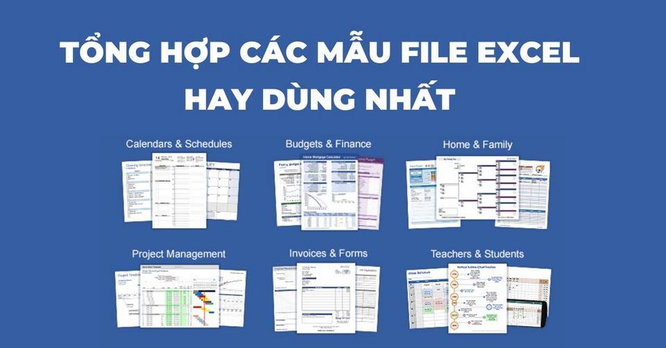 Nhiều định dạng Excel được sử dụng