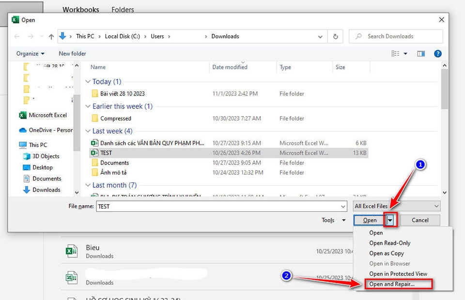 File Excel bị lỗi định dạng - Ảnh 09