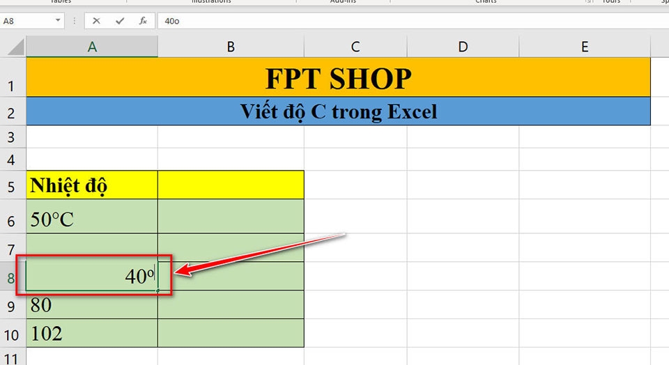 Cách viết độ C trong Excel - Ảnh 11