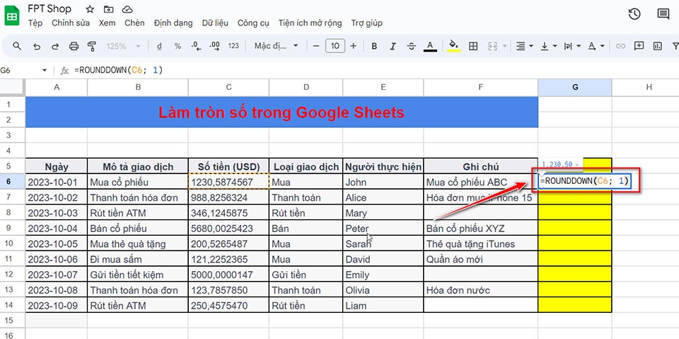 Bí quyết làm tròn số trong Google Sheets - Ảnh 06