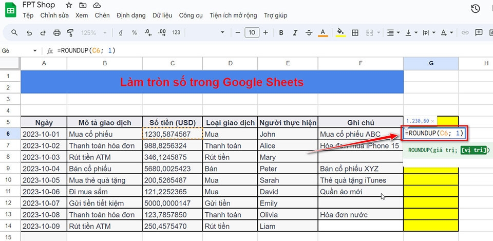 Bí quyết làm tròn số trong Google Sheets - Ảnh 07