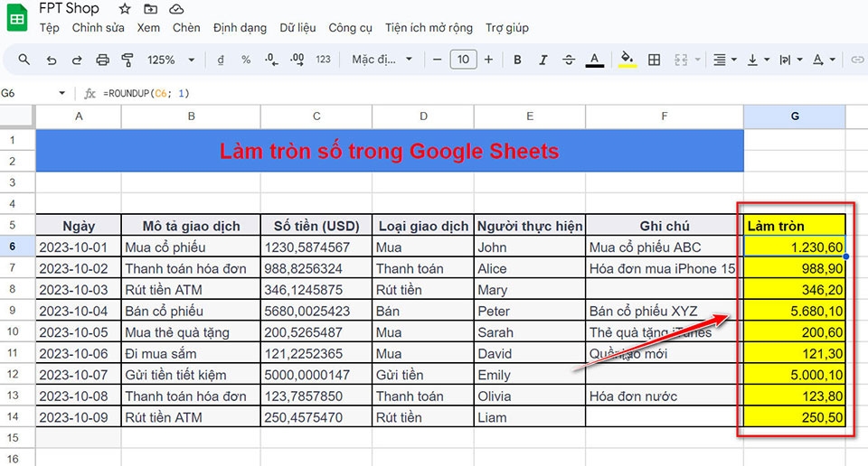 Bí quyết làm tròn số trong Google Sheets - Ảnh 08