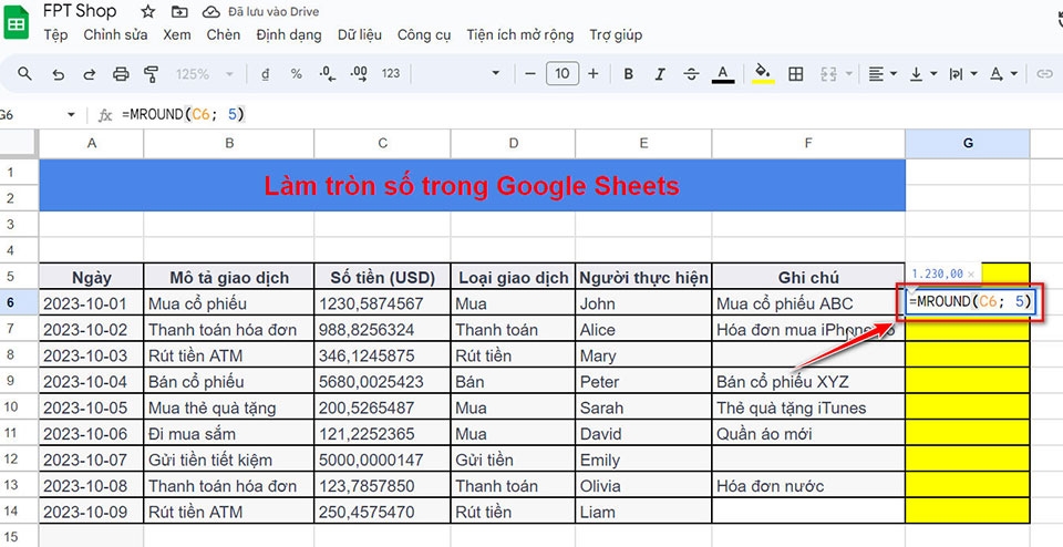 Bí quyết làm tròn số trong Google Sheets - Ảnh 09