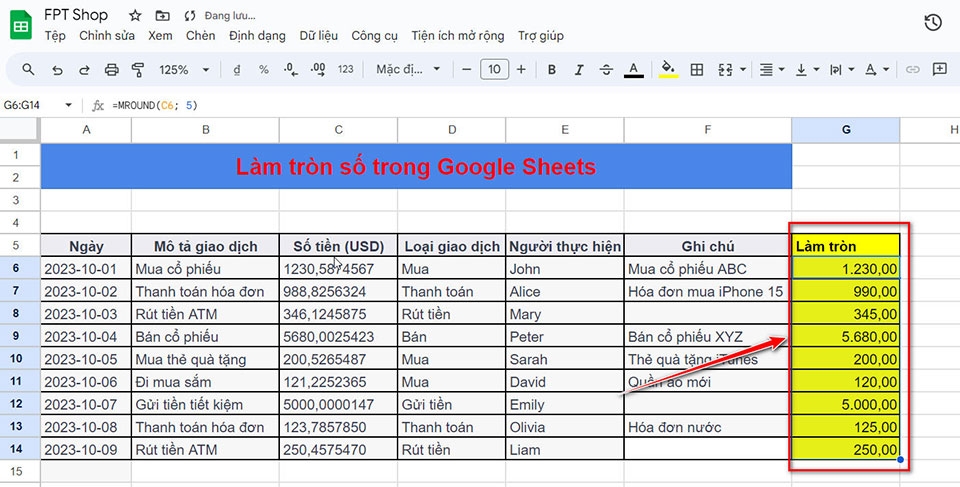 Bí quyết làm tròn số trong Google Sheets - Ảnh 10