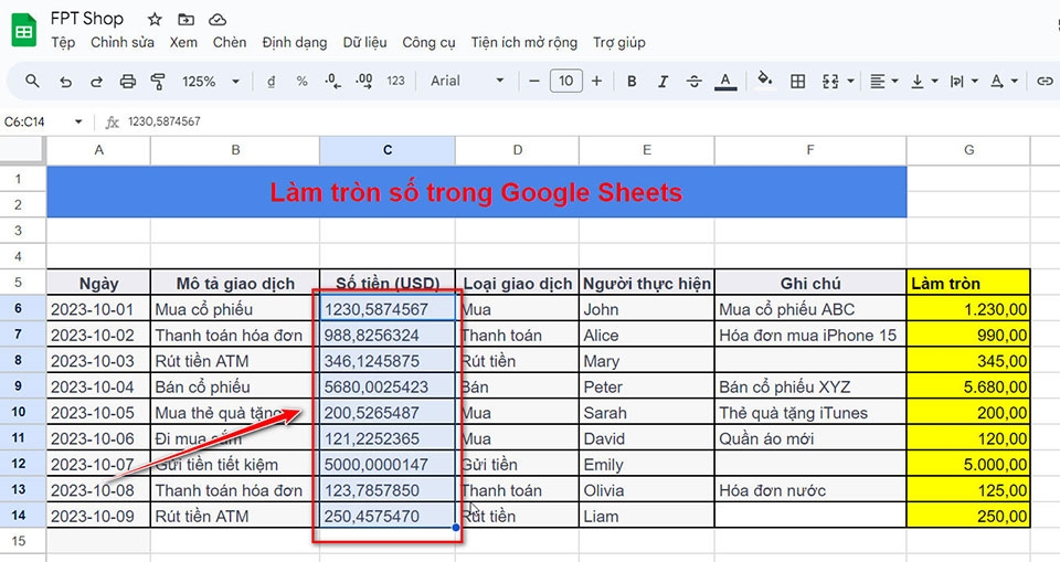Bí quyết làm tròn số trong Google Sheets - Ảnh 12