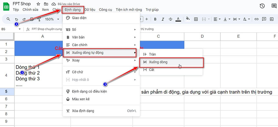 Cách xuống dòng trong Google Sheets - Ảnh 09