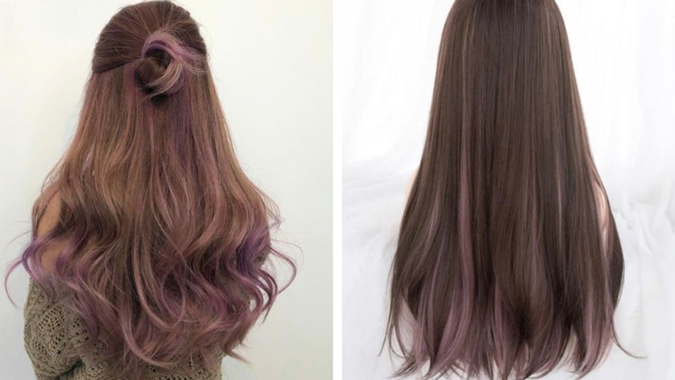 Nâu tây highlight tím