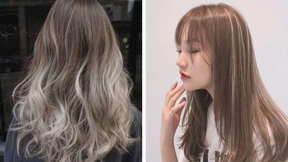 Nâu tây nữ highlight xám tro