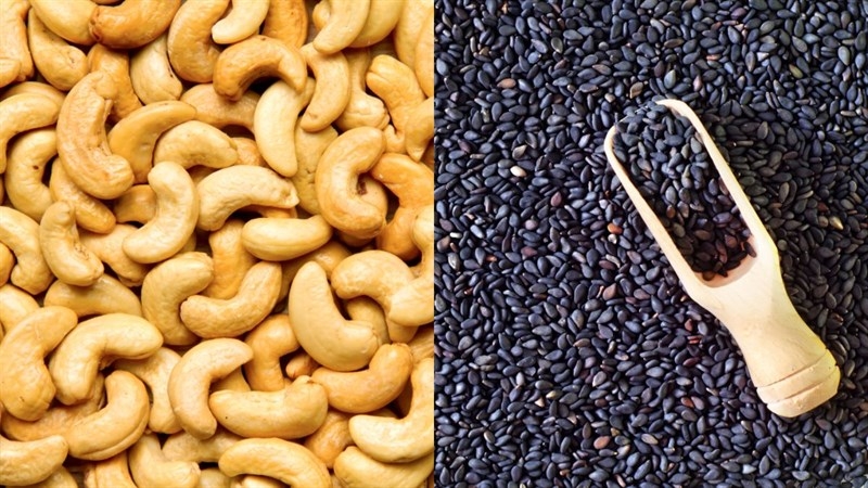 Các nguyên liệu cần có trong sữa hạt điều mè đen