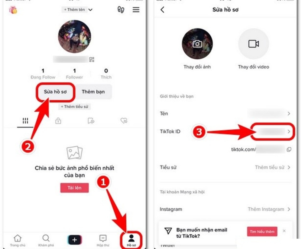 Cách đổi ID TikTok chưa đủ 30 ngày trên IOS