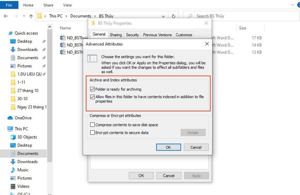 bỏ tích các tùy chọn file