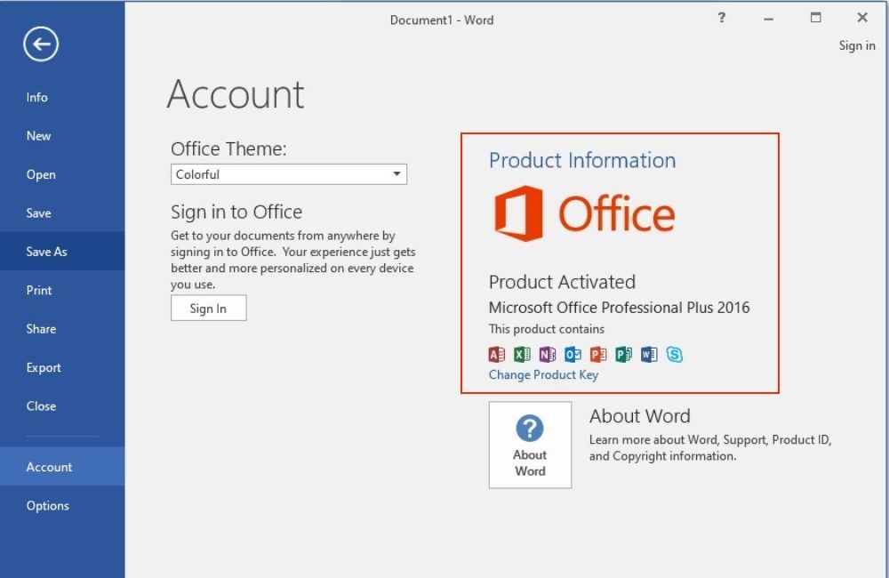 Product Actived
