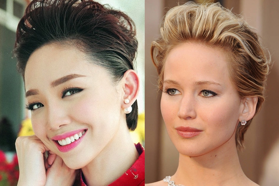 Tóc pixie vuốt ngược