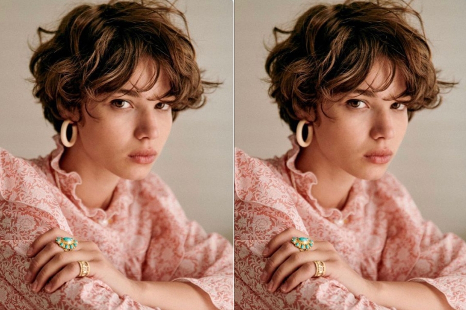 Tóc pixie xoăn rối