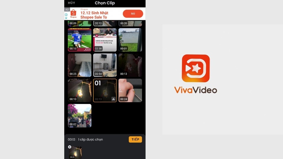bạn chọn video mà bạn muốn biên tập