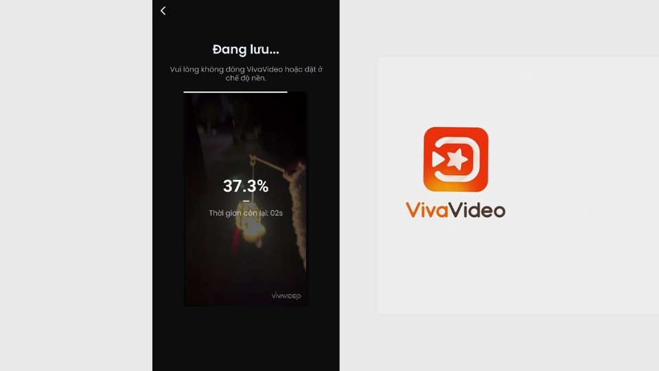 bạn bấm Lưu lại video thành phẩm
