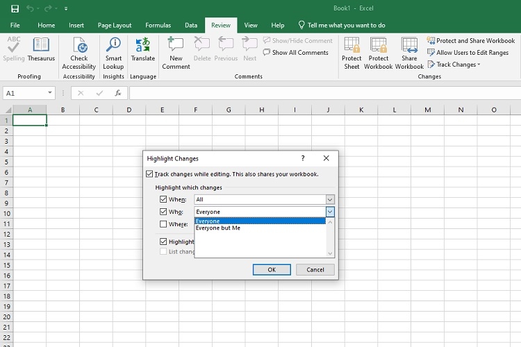Chọn người thực hiện chỉnh sửa muốn theo dõi