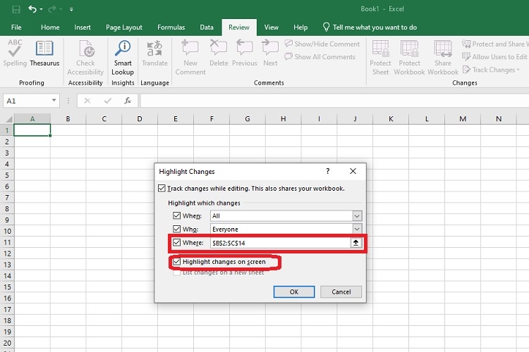 Chọn nơi muốn theo dõi các thay đổi