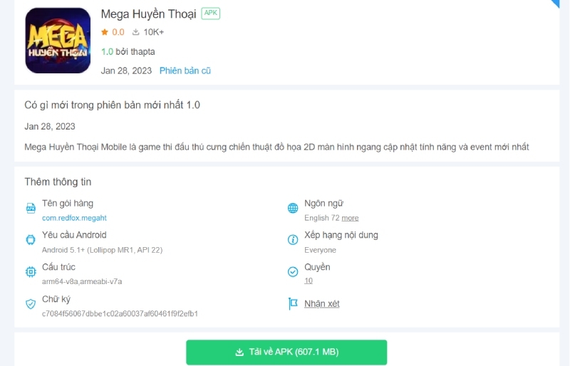 Cách tải Mega Huyền Thoại hình 7