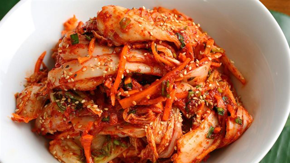 Thành phẩm kim chi sau khi hoàn thành