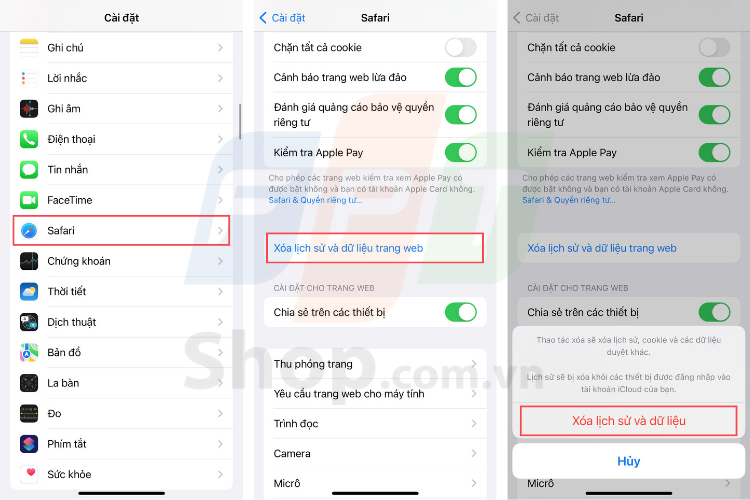 Xóa lịch sử và dữ liệu web khi nghi ngờ iPhone dính virus