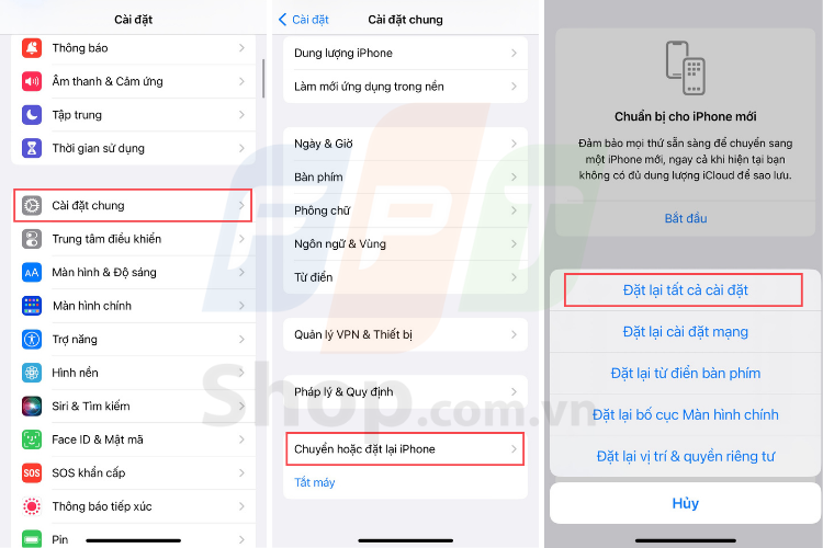 Khôi phục cài đặt gốc khi iPhone bị nhiễm virus