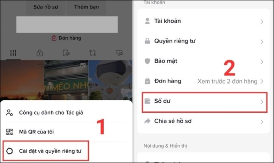 Các bước nạp tiền mua kim cương trên TikTok