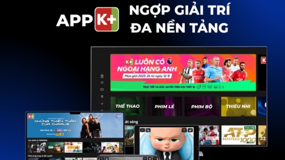 Với K+ Live TV & VOD, giờ đây bạn đã có thể xem hoàn toàn tất cả các kênh truyền hình thuộc vào hệ thống của K+ thông qua kết nối Internet ở trên tất cả các thiết bị sử dụng cá nhân