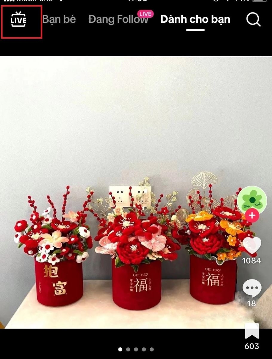 Các bước tặng hao hồng trên TikTok