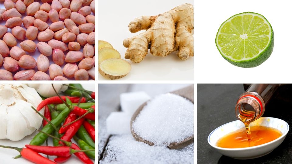 nguyên liệu làm nước mắm đậu phộng