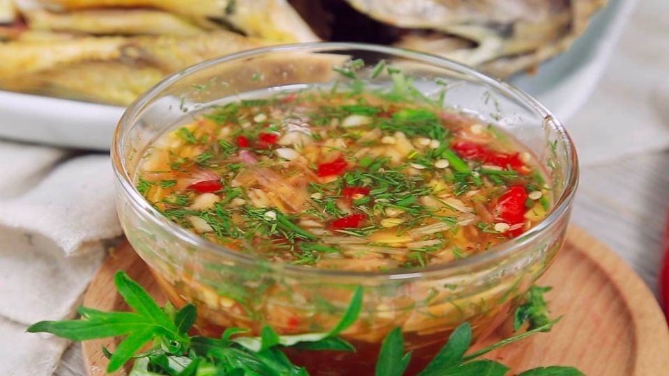 nước mắm sả, gừng, thì là