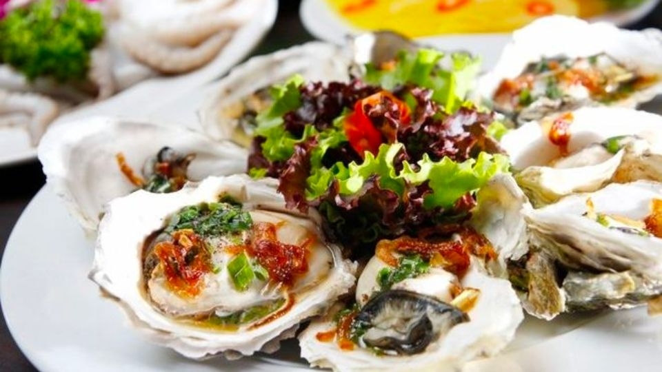 hàu hấp mỡ hành