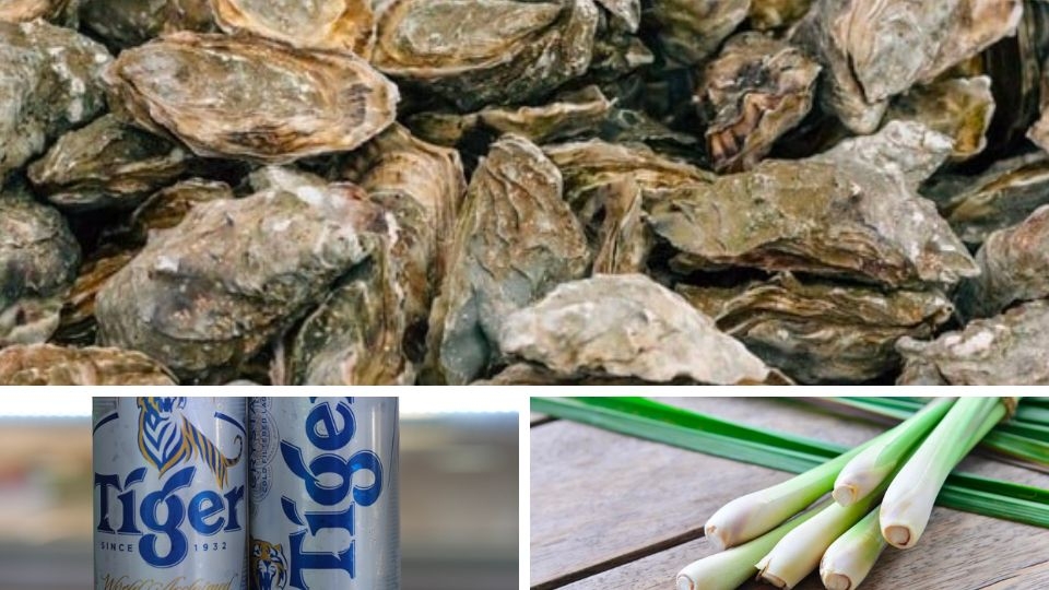 nguyên liệu làm hàu hấp bia