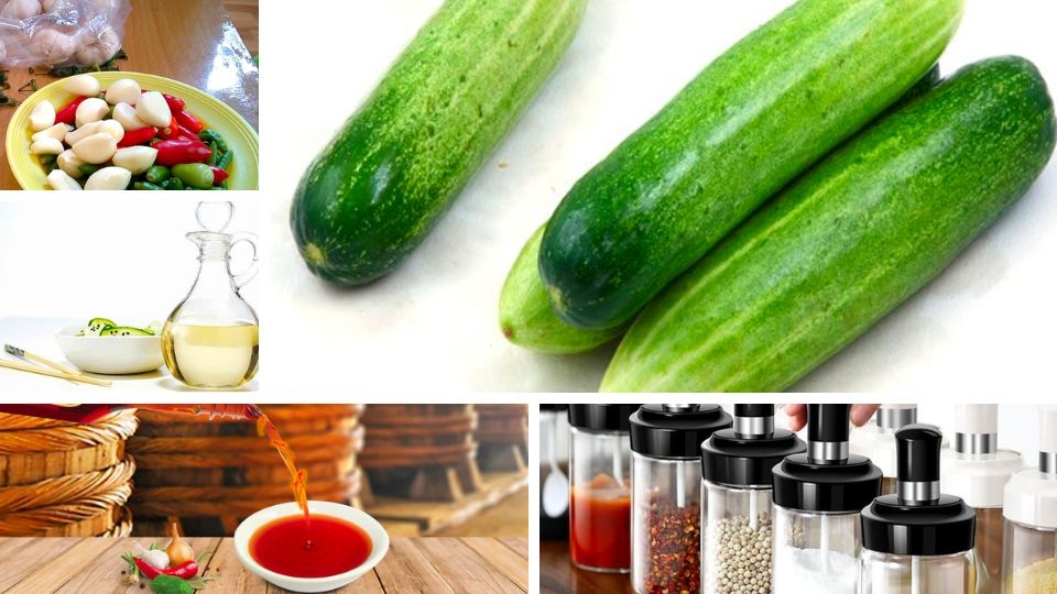 nguyên liệu làm dưa chuột muối nước mắm