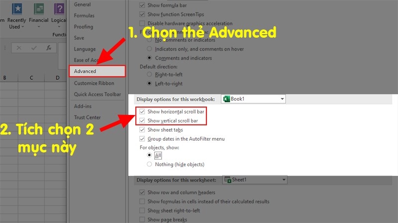 Cách hiện thanh Scroll trong Excel cực nhanh 05