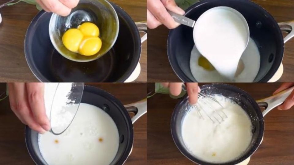 Trộn hỗn hợp sữa chua