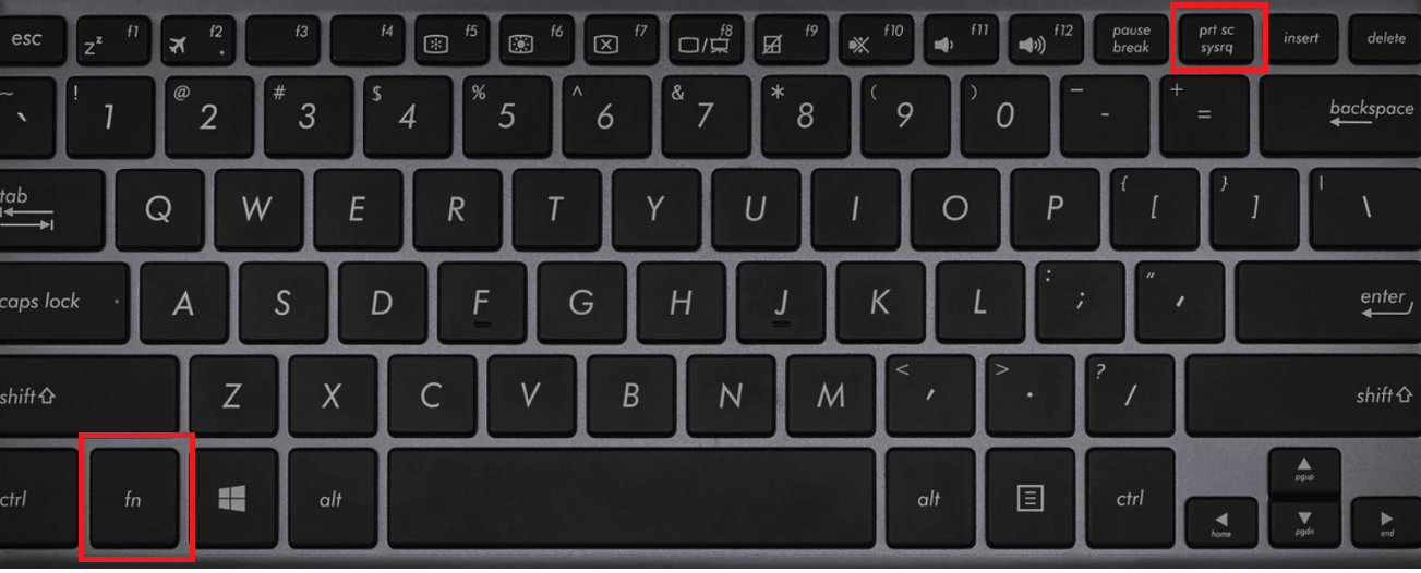 Cách chụp màn hình máy tính bằng tổ hợp phím Fn + Print Screen