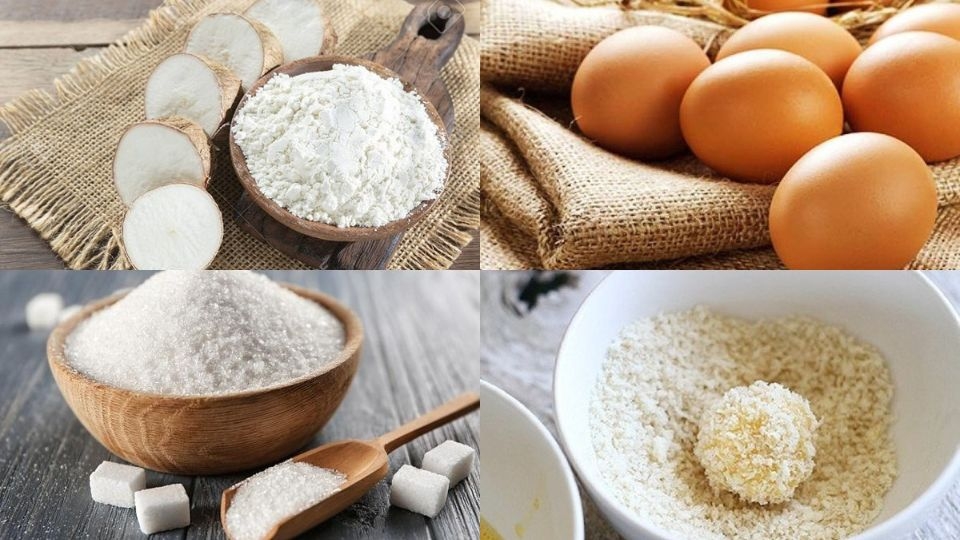 Nguyên liệu làm bánh sữa tươi chiên giòn cho 4 người