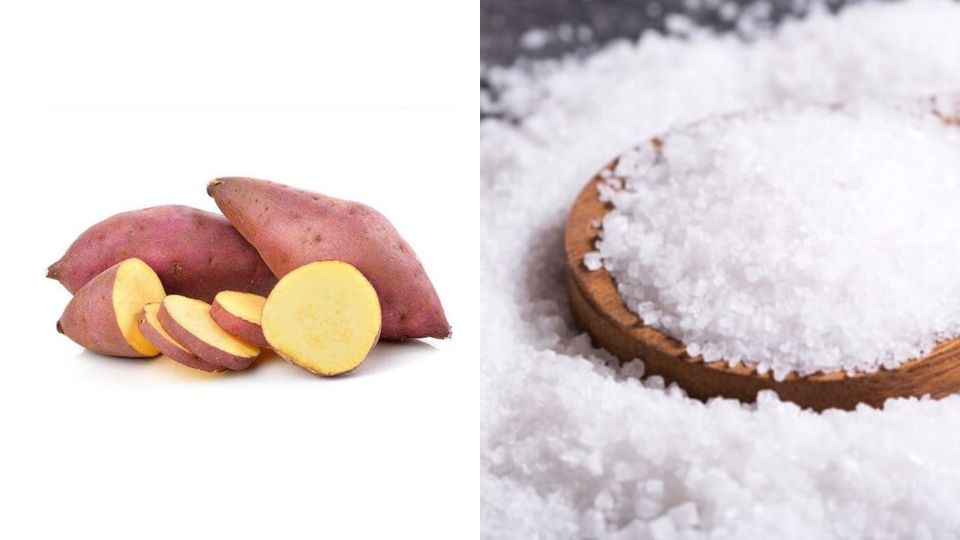 Nguyên liệu làm khoai lang mật nướng bằng nồi chiên không dầu cho 3 người