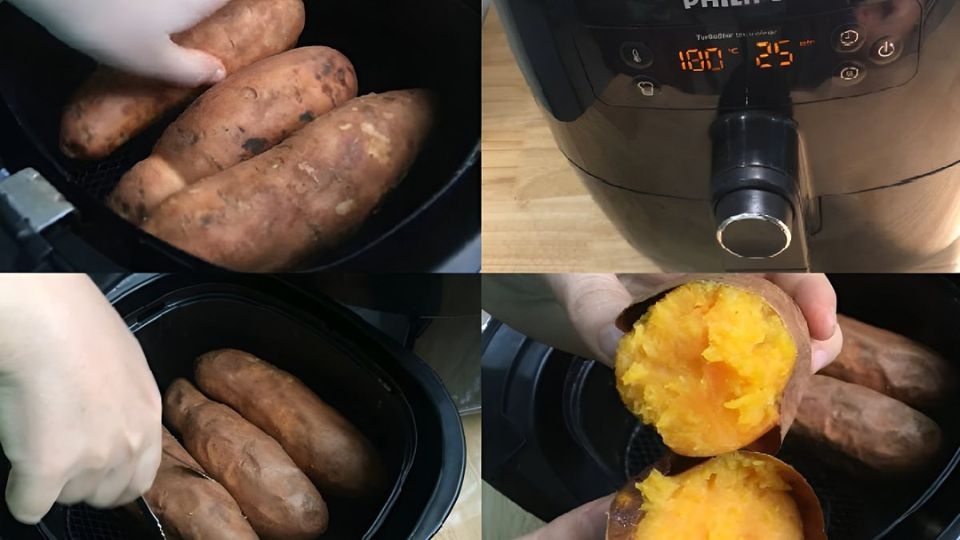 Nướng khoai lang mật