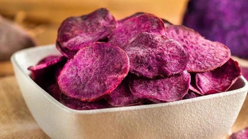 Khoai lang tím nướng bằng nồi chiên không dầu