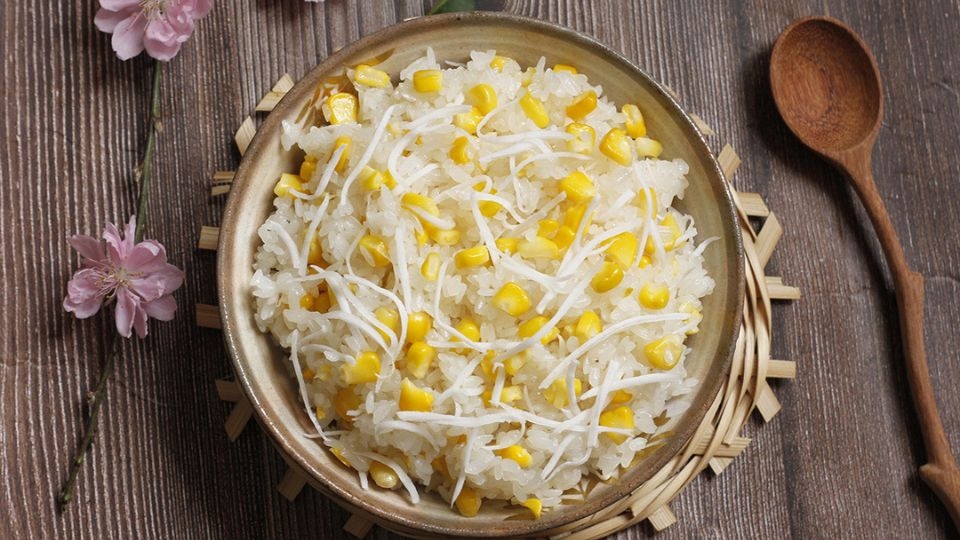 Thành phẩm xôi bắp nước cốt dừa