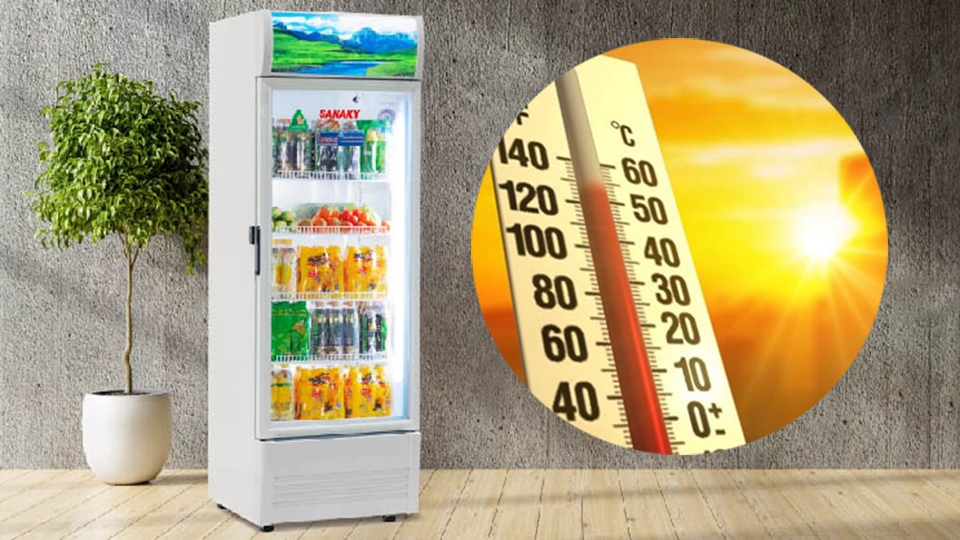Đặt tủ mát ở nơi có nhiệt độ cao khiến tủ bị đổ mồ hôi