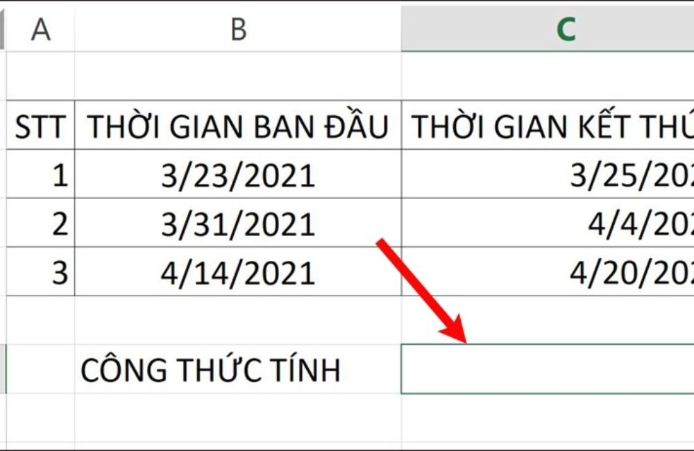tính ngày trong Excel