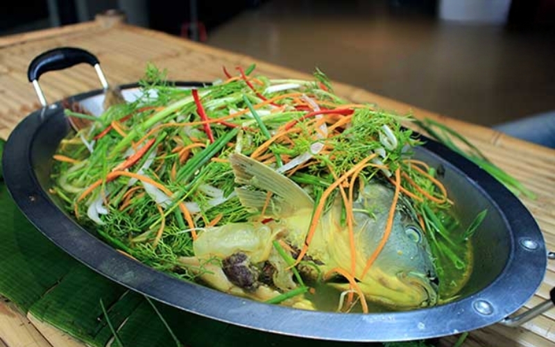 Cá chép hấp bia