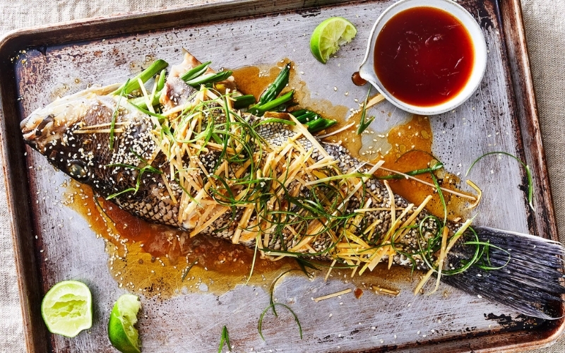 Cá chép hấp gừng