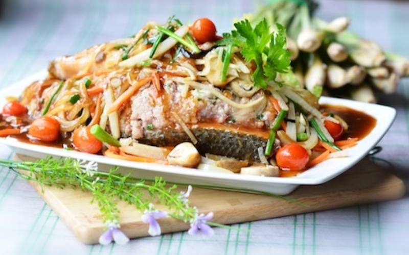 Cá hấp ngũ liễu