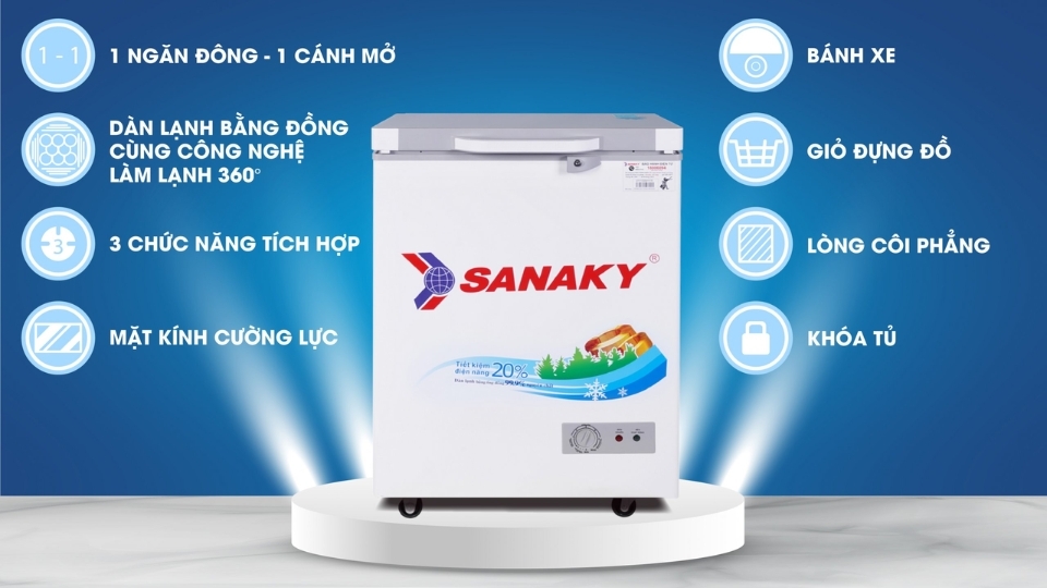 Tuy là thiết kế với chỉ 1 ngăn làm đông nhưng người sử dụng cũng có thể tùy chỉnh được nhiệt độ được theo ý thích