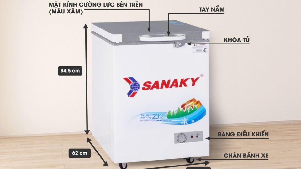 Tủ đông Sanaky cũng sẽ làm lạnh nhanh thực phẩm chỉ với một khoảng thời gian rất ngắn, nhờ đó bạn sẽ giảm thiểu được tình trạng hỏng thực phẩm