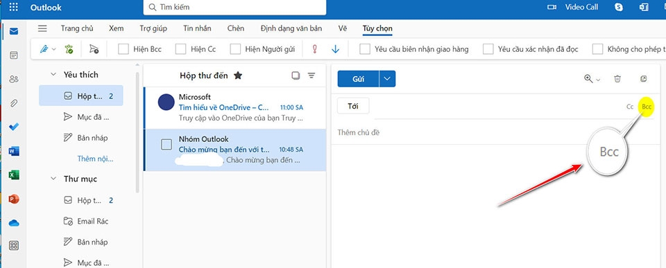 BCC trong Outlook - Ảnh 08